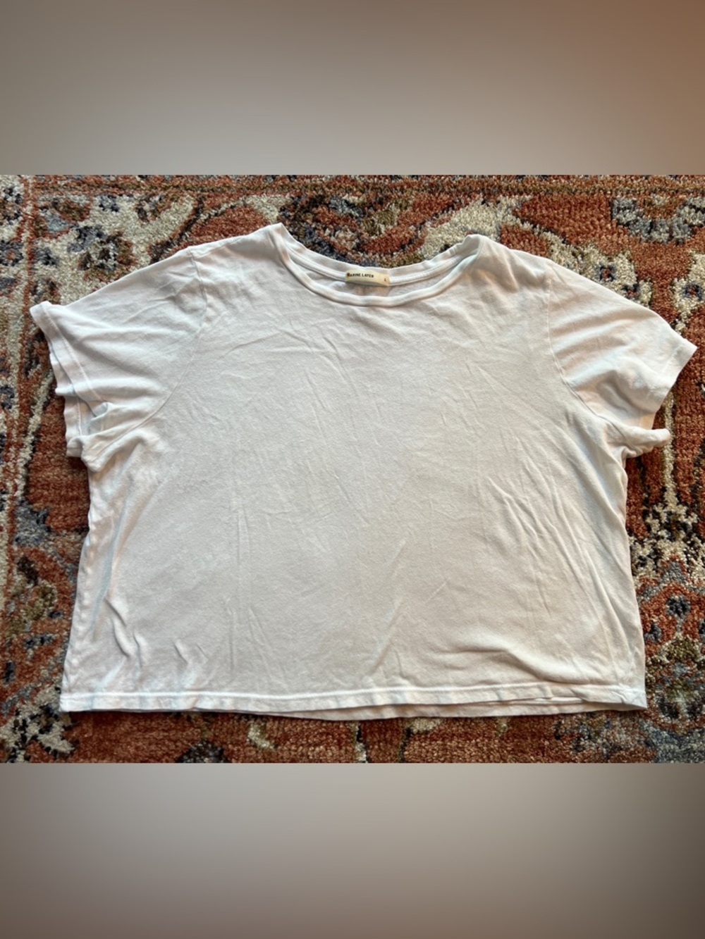 Marine Layer White Cropped T-Shirt